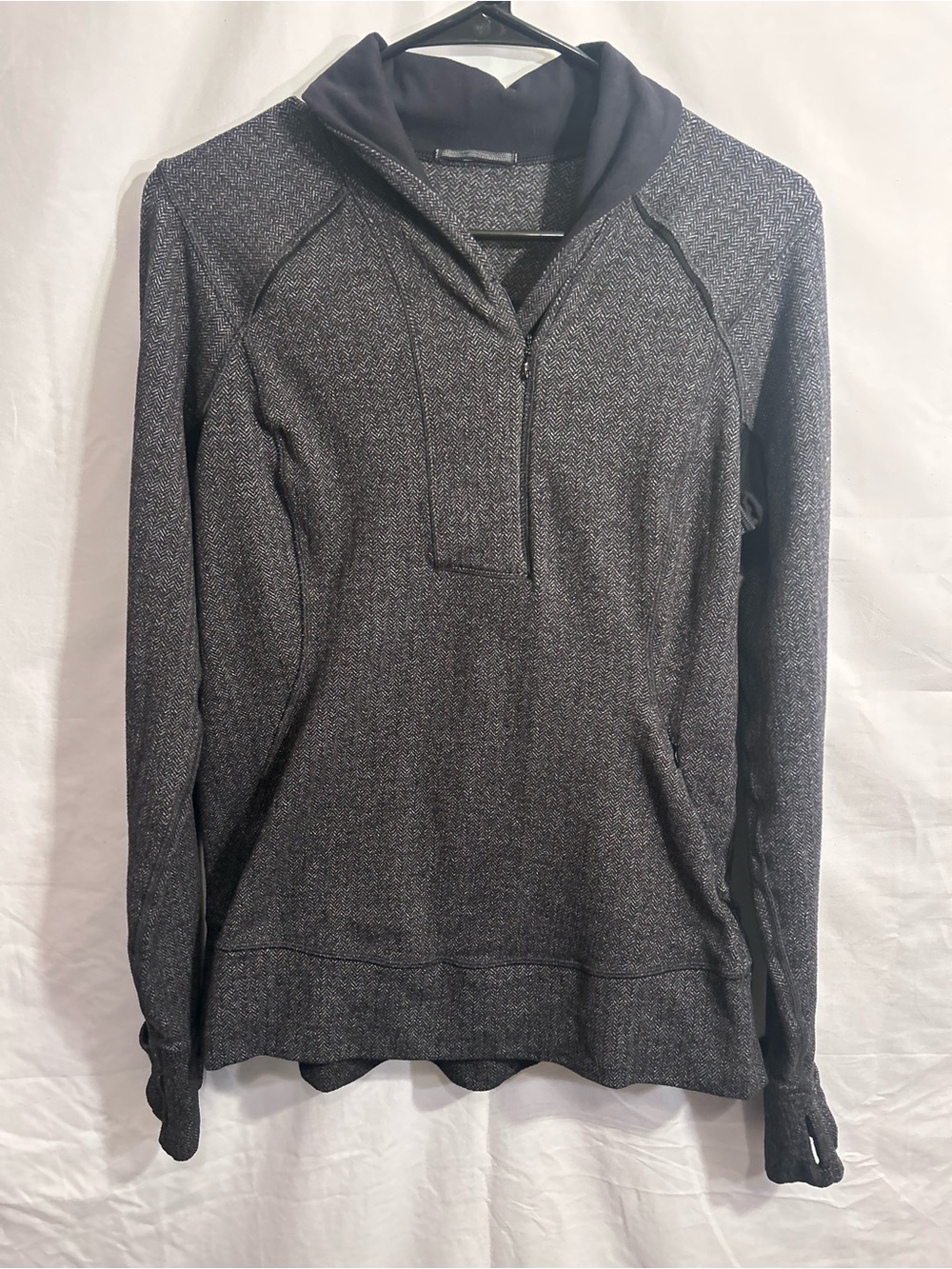 lululemon athletica Women's Dark Gray Half-Zip Hoodie